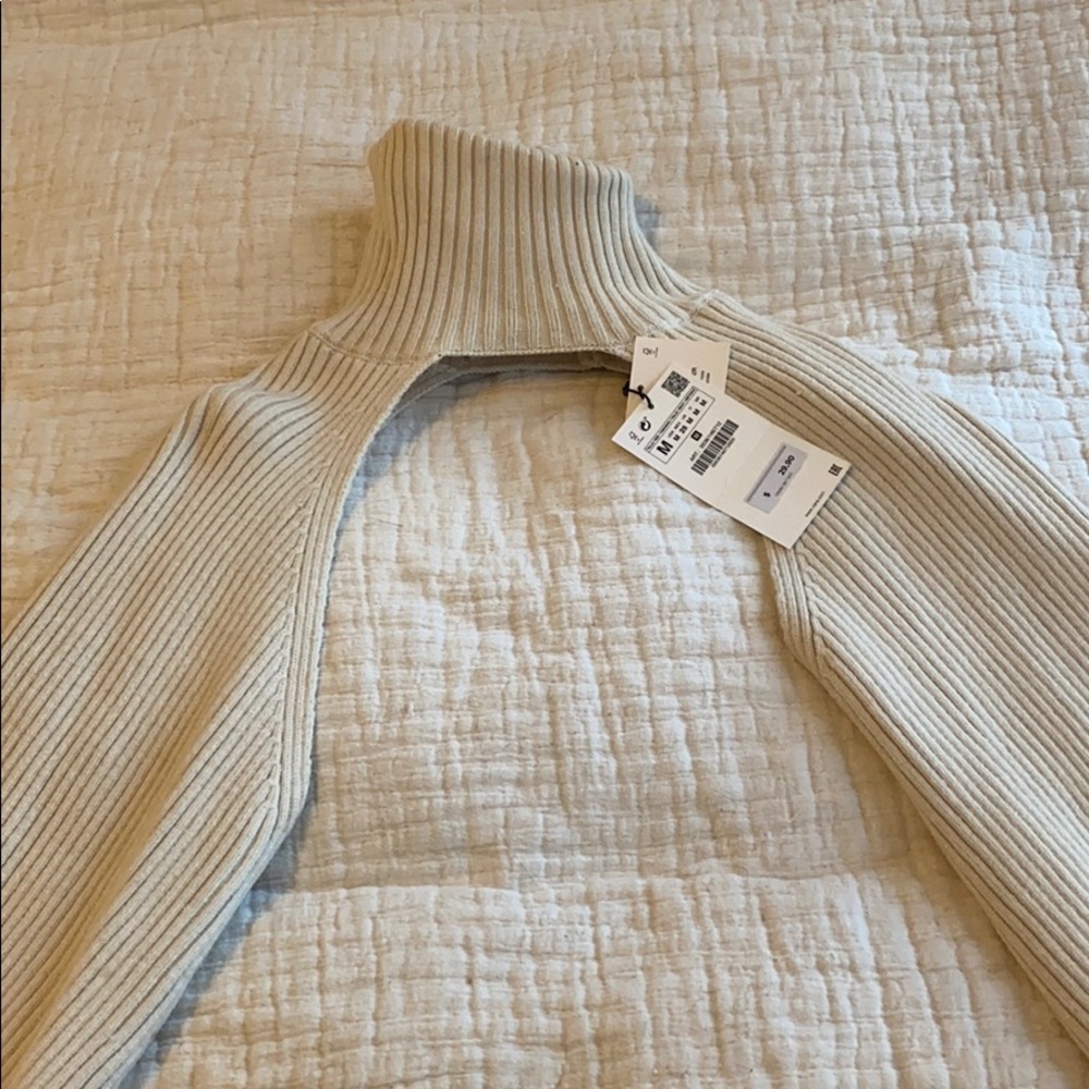 ZARA NWT Turtle Neck Crop Size M
